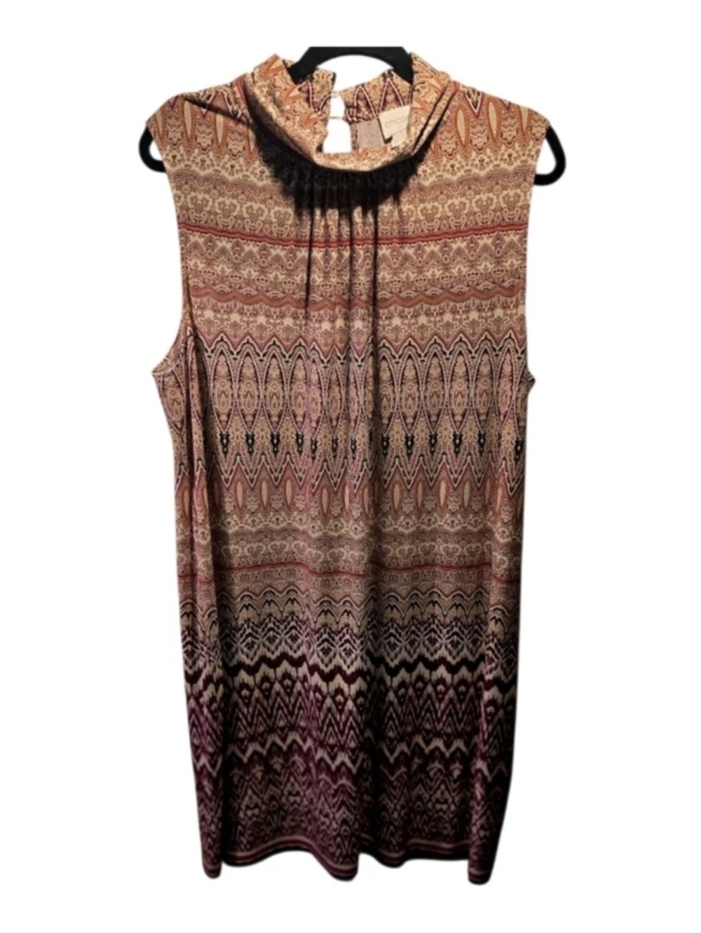 Chico's Sz. Xlarge/sz. 16 Earth Tones Sleeveless Dress